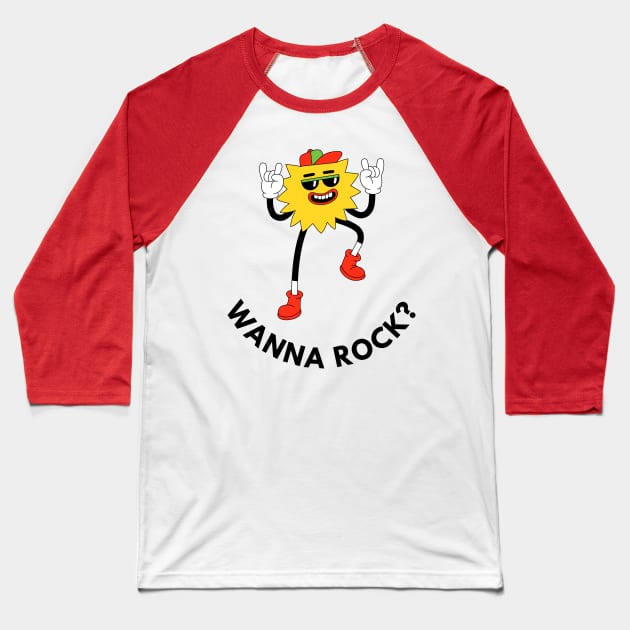 wanna rock ? Baseball T-Shirt by baha2010